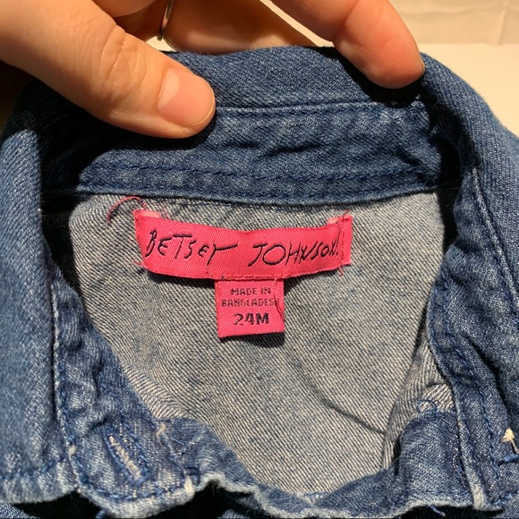 Betsey Johnson denim button up 100% cotton shirt - Picture 5 of 7